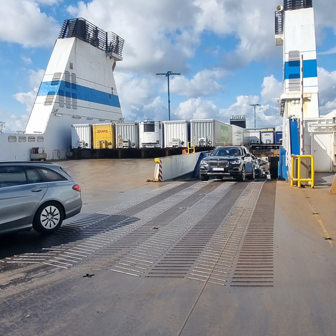 Vehicles disembarking